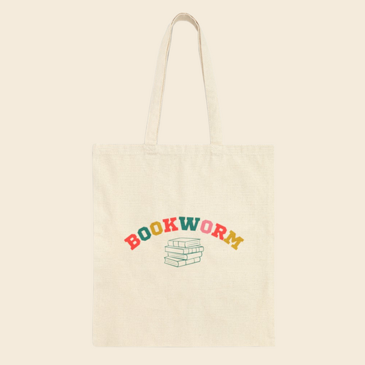 Bookworm Canvas Tote