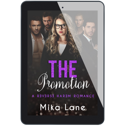 Ebook cover of 'The Promotion' by Mika Lane on a tablet screen