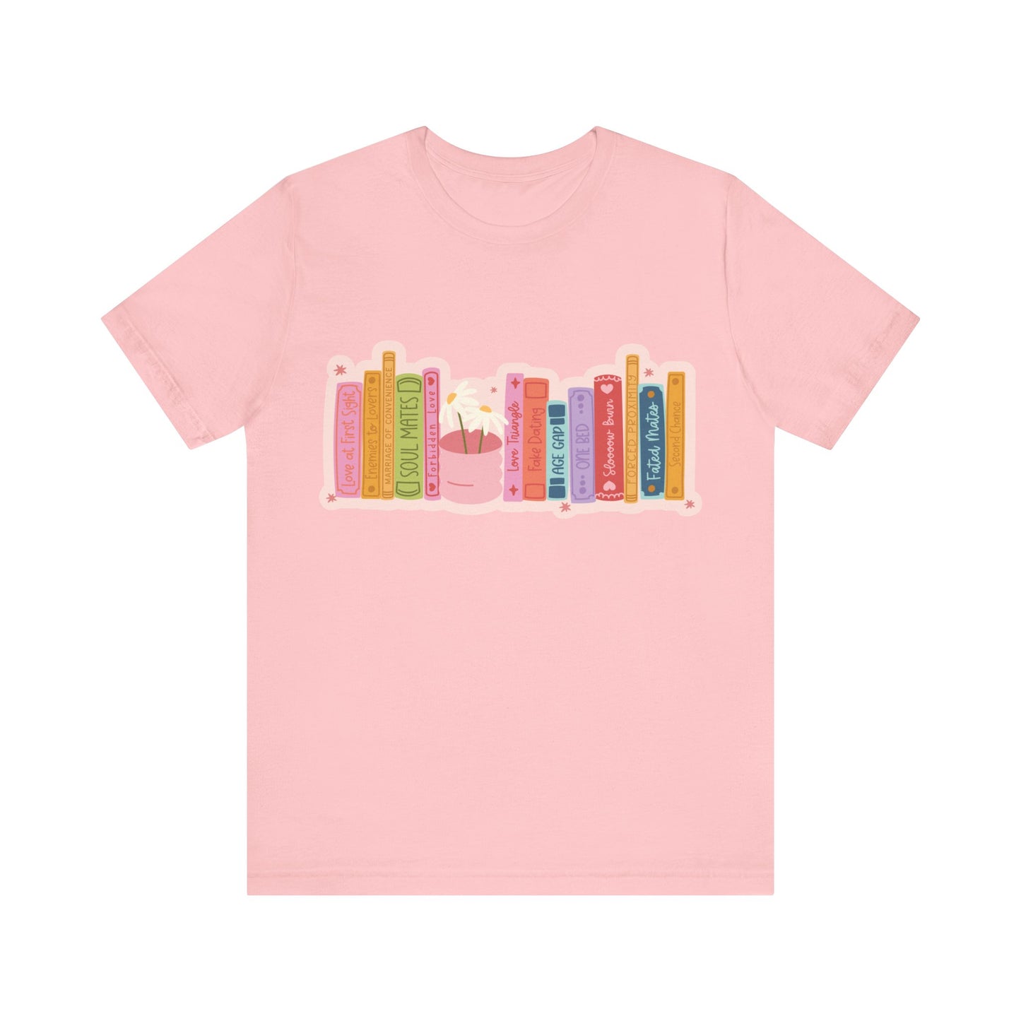 Romance Tropes Buchstapel T-Shirt