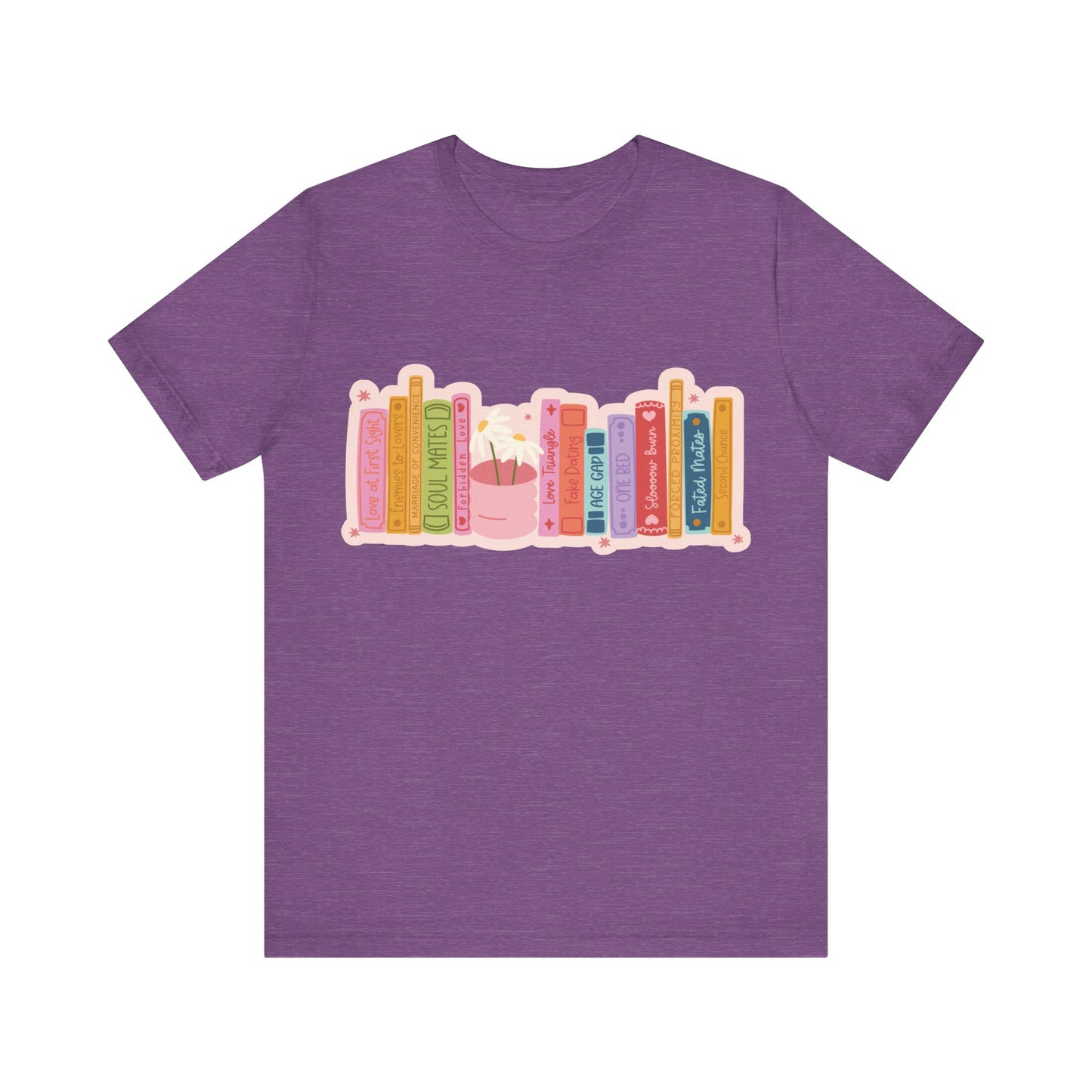 Romance Tropes Book Stack T-shirt