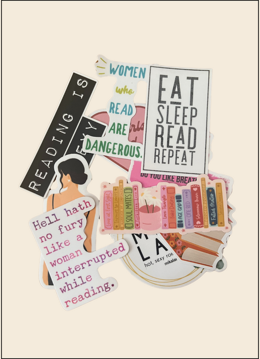 Bookish 12-Sticker Pack (no books) FREE SHIPPING
