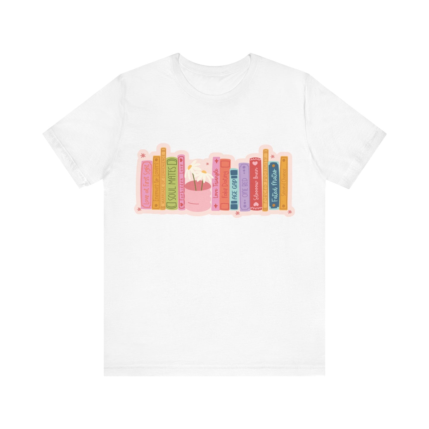 Romance Tropes Book Stack T-shirt