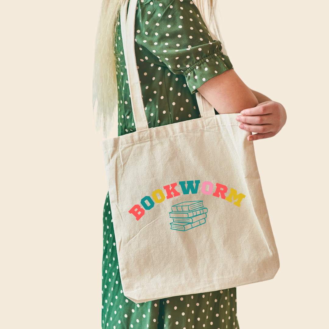 Bookworm Canvas Tote