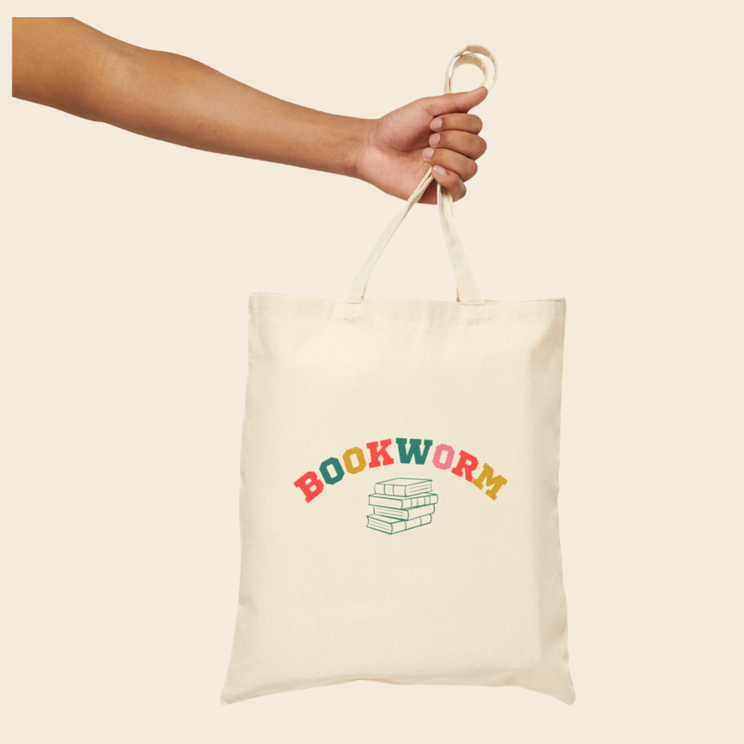 Bookworm Canvas Tote