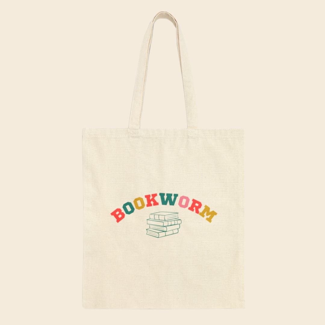 Bookworm Canvas Tote